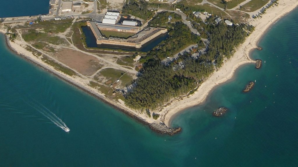 An aerial photo of Key West, Florida