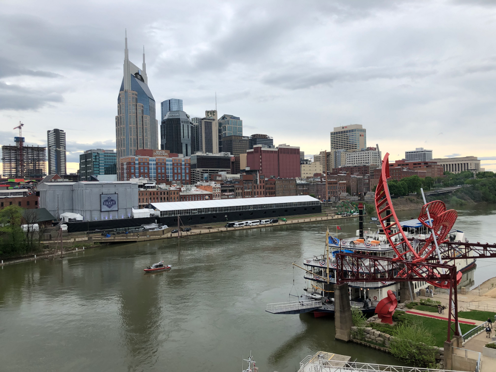 View of Nashville from Seigenthaler Bridge