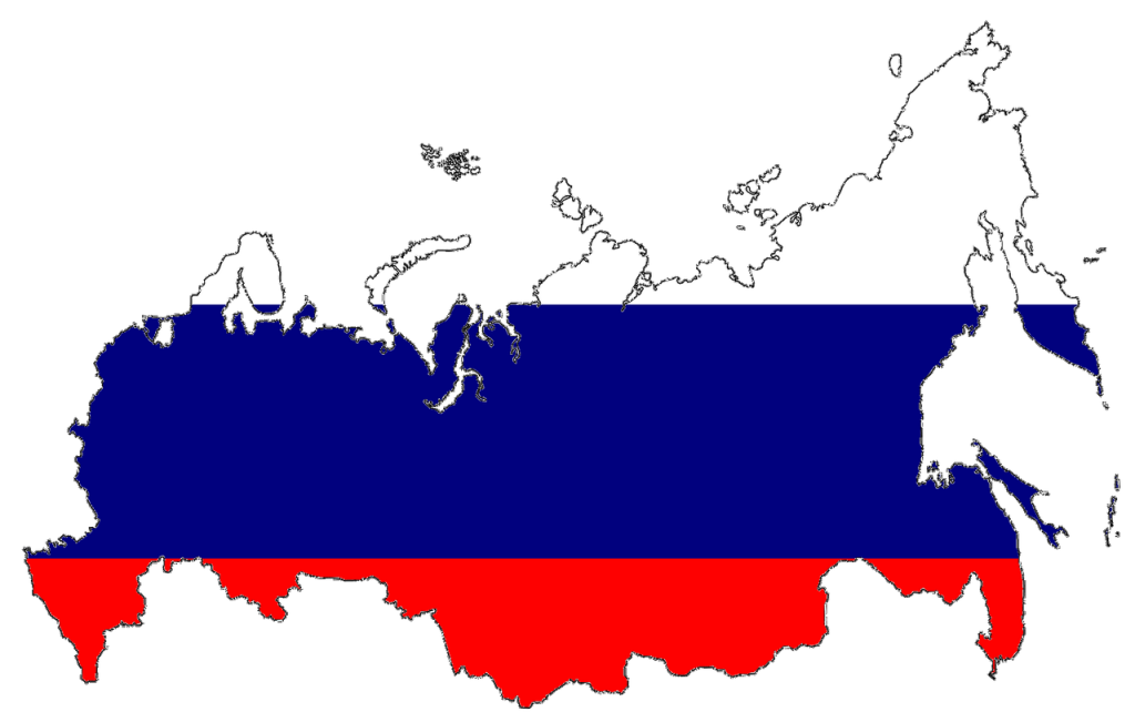 russia, flag, map
