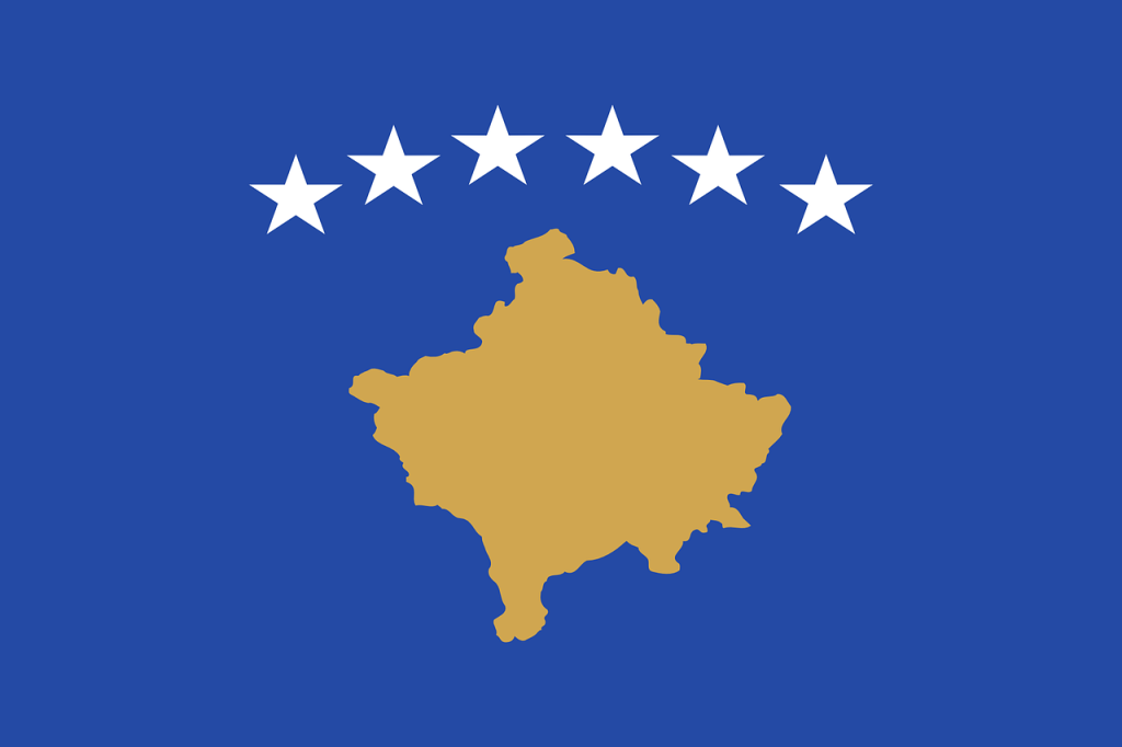 kosovo, flag, national flag