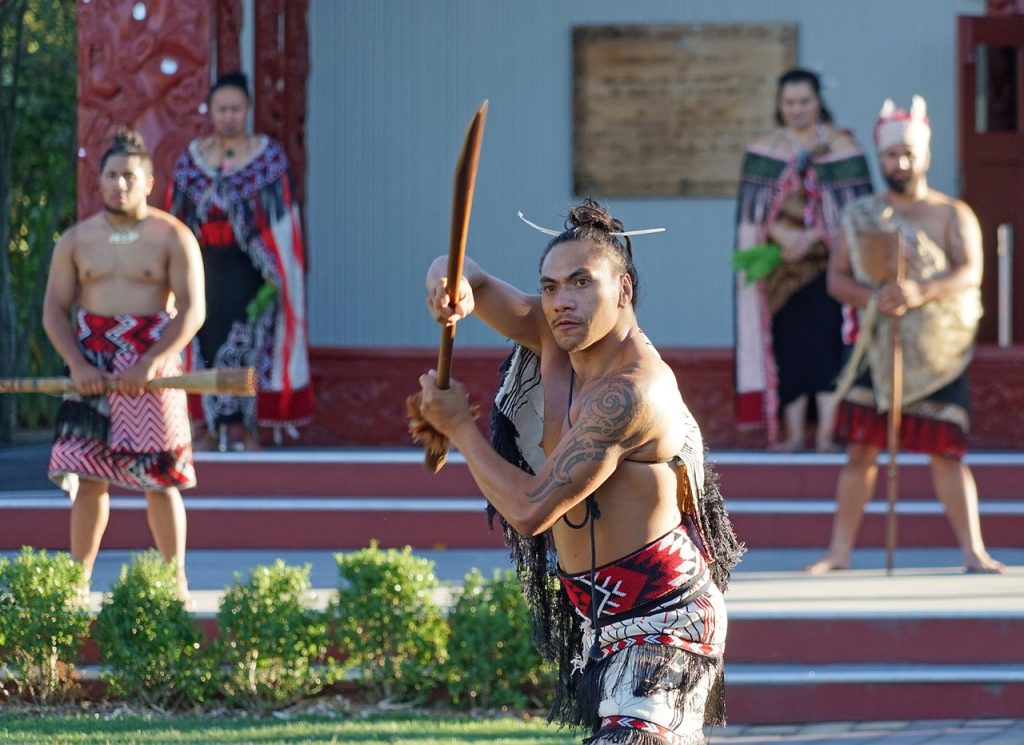 maori, painted, warrior